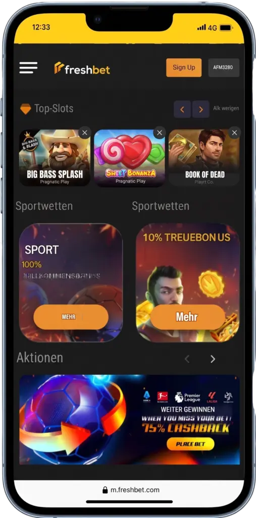 Freshbet Mobile App Bewertung