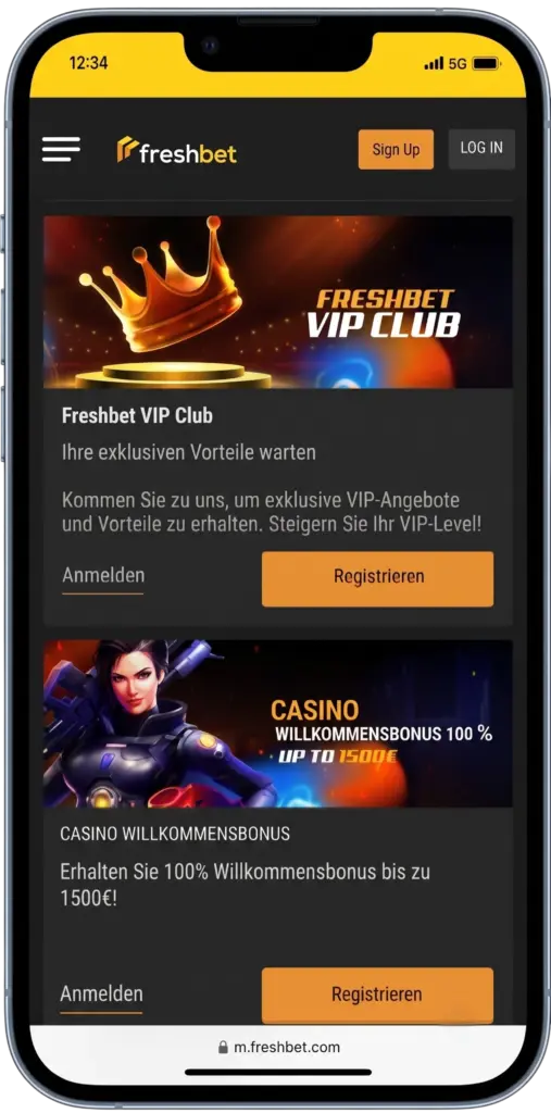 Fresh Bet mobile APK für Android