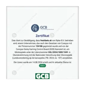 Freshbet offizielle Lizenz