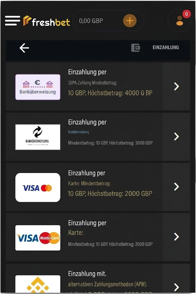 Freshbet Login