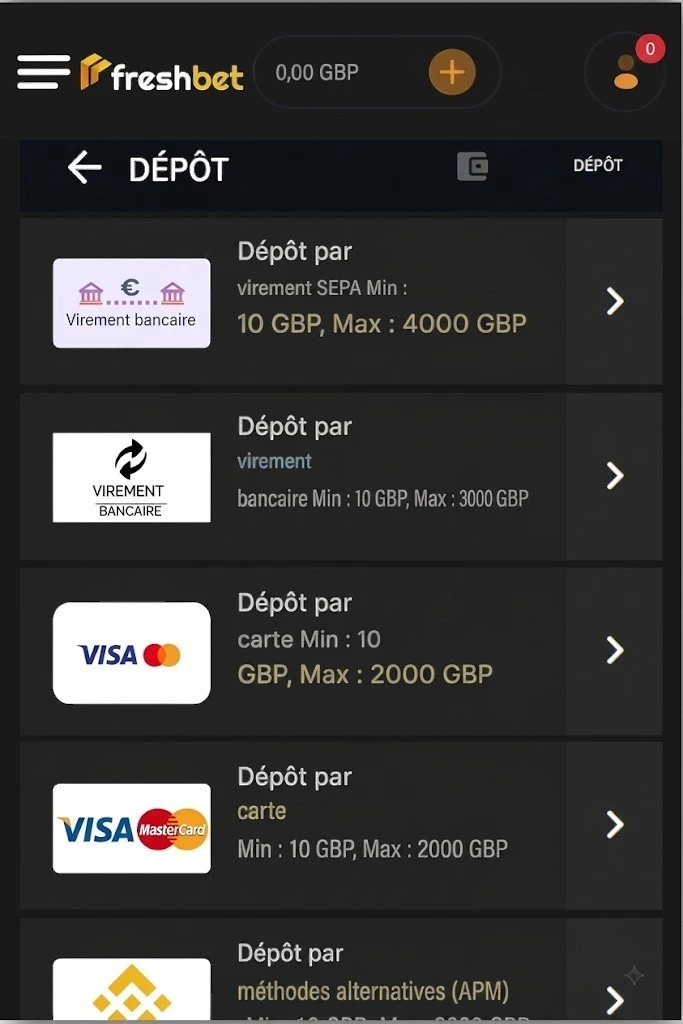 Connexion Freshbet