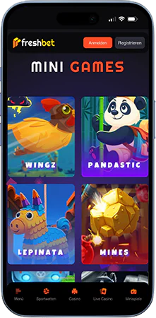 Freshbet Mini-Spiele auf dem Smartphone