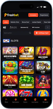 Auswahl der Slots im Freshbet Casino