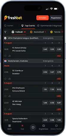 Freshbet Sportwetten und aktuelle Wettmärkte